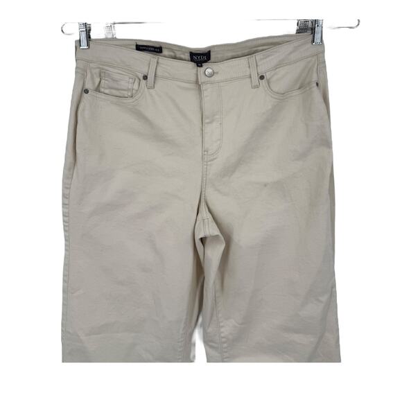 NYDJ Jeans Teresa wide leg ankle beige 16 - Picture 2 of 7